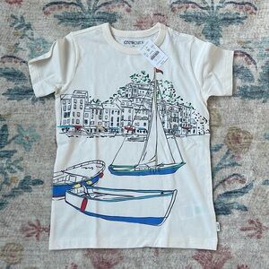 NWT Crewcuts Boys Sailboat Graphic Tee Small (6-7)
